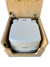 Load image into Gallery viewer, Porta Potti 345/135 Bamboo Toilet Lift top Cabinet Flat Pack Kit