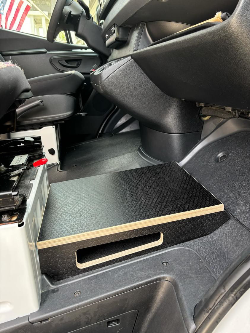 Mercedes-Benz Sprinter Black Hex Passenger Foot Platform Camper Van Stool