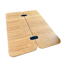 Load image into Gallery viewer, Slim Half Folding Bamboo Lagun Table 1/2" Thick For Camper Vans and RVs