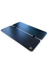 Load image into Gallery viewer, Slim Half Folding Black Hex Lagun Table 1/2" Thick For Camper Vans and RVs