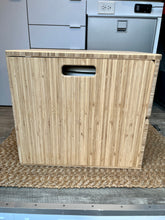 Load image into Gallery viewer, Laveo Dry Flush Portable Waterless Toilet Bamboo Lift top Cabinet Flat Pack Kit