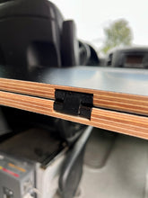 Load image into Gallery viewer, Folding Black Hex Lagun Table 1/2" Thick For Camper Vans and RVs