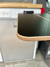 Load image into Gallery viewer, Folding Black Hex Lagun Table 1/2" Thick For Camper Vans and RVs