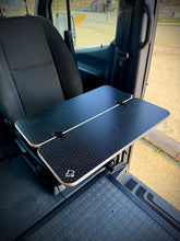 Load image into Gallery viewer, Slim Half Folding Black Hex Lagun Table 1/2" Thick For Camper Vans and RVs