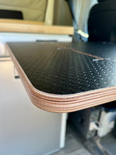 Load image into Gallery viewer, Folding Black Hex Lagun Table 3/4" Thick For Camper Vans and RVs