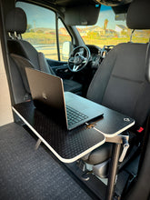 Load image into Gallery viewer, Slim Half Folding Black Hex Lagun Table 1/2" Thick For Camper Vans and RVs