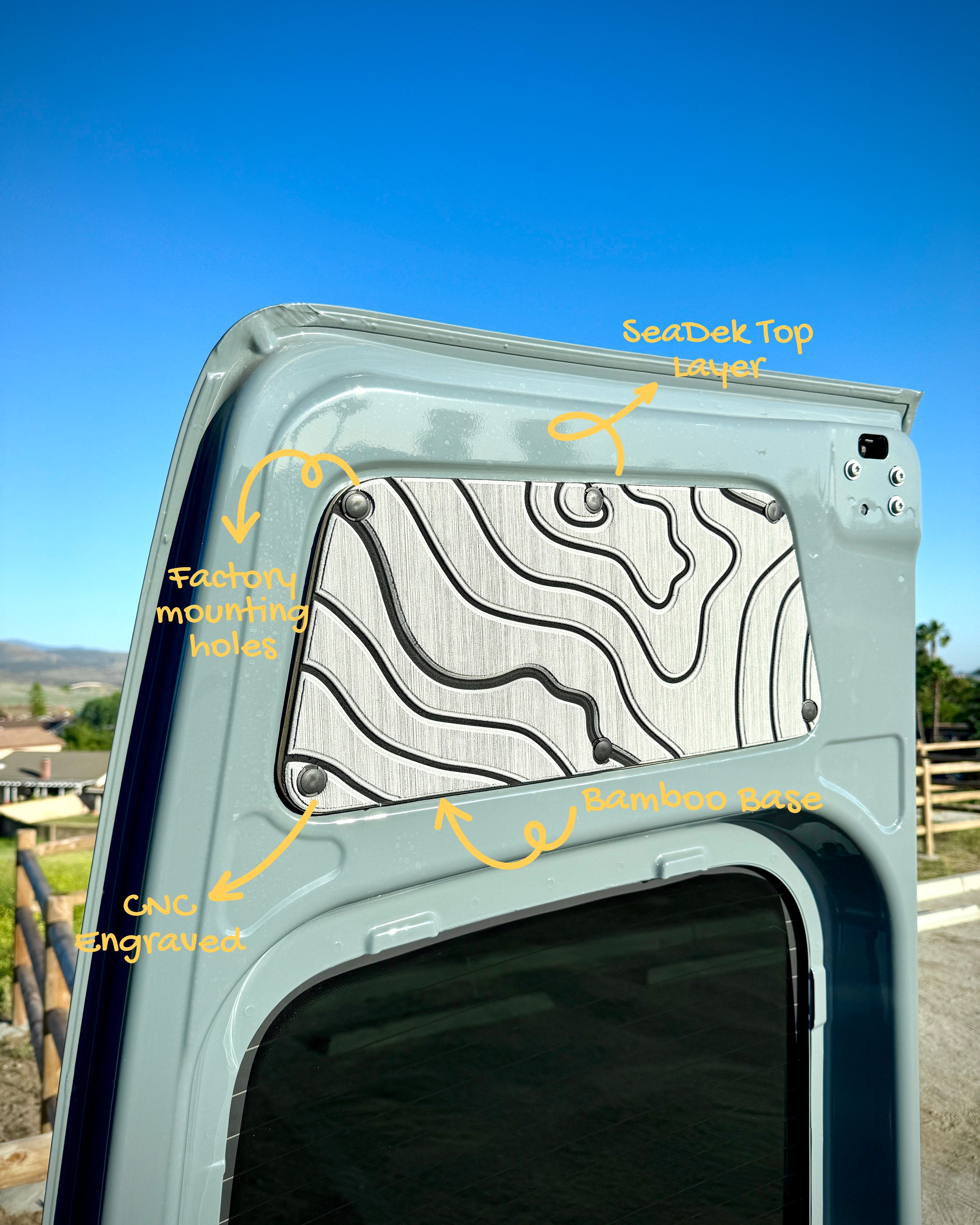 Sprinter Rear Door Panels – Set of Topo Design (2007+)