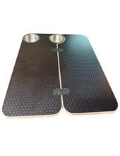 Load image into Gallery viewer, Hex-Duo Folding Black Hex Lagun Table 3/4" For Camper Vans and RVs
