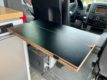 Load image into Gallery viewer, Folding Black Hex Lagun Table 1/2&quot; Thick For Camper Vans and RVs
