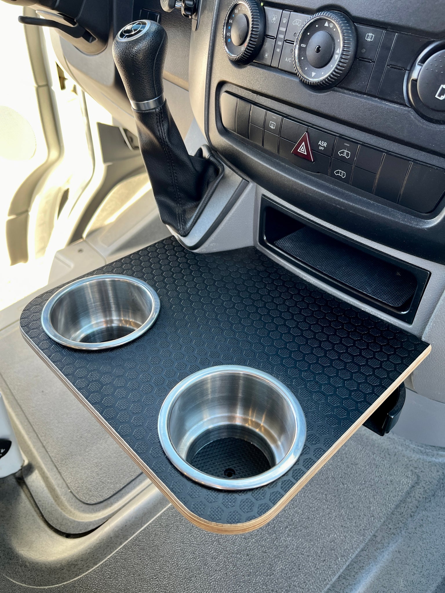Shop Mercedes Sprinter NCV3 06-18 Black Hex Cup Holder Snack Tray ...