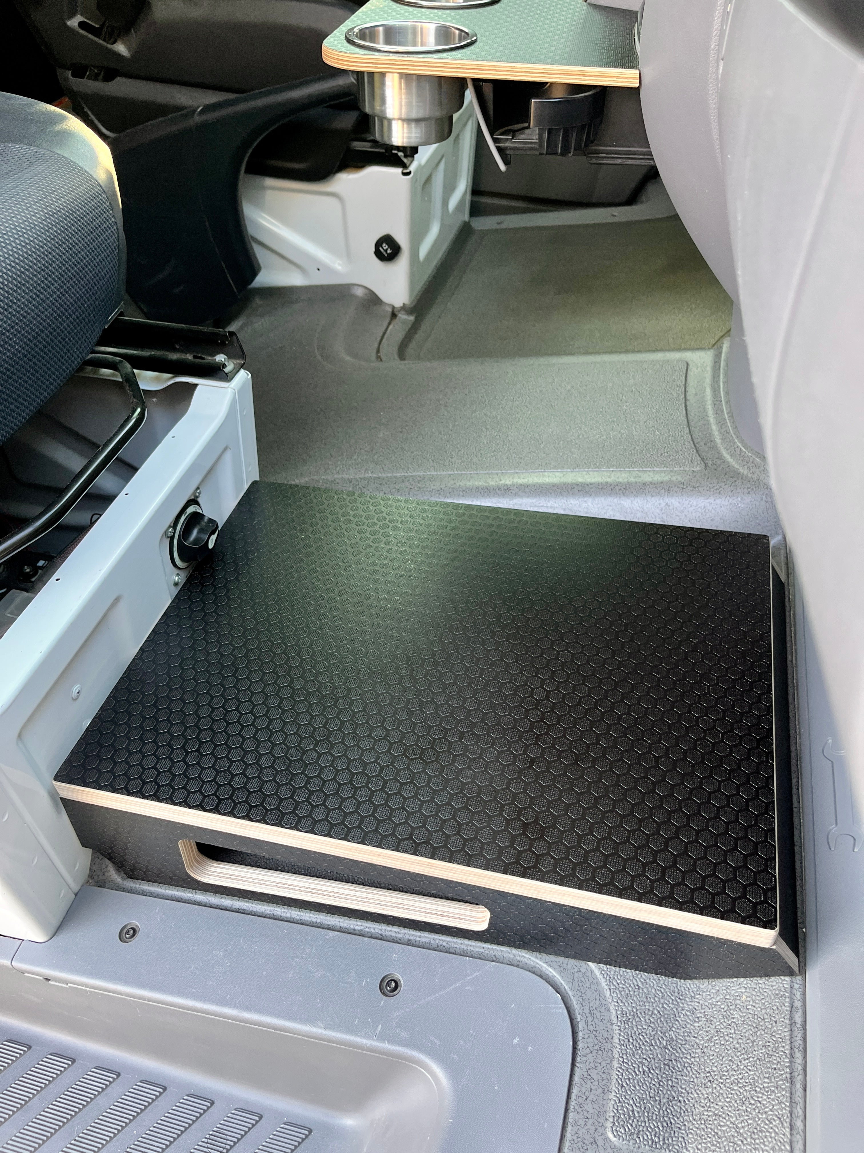Mercedes-Benz Sprinter Black Hex Passenger Foot Platform Camper Van Stool