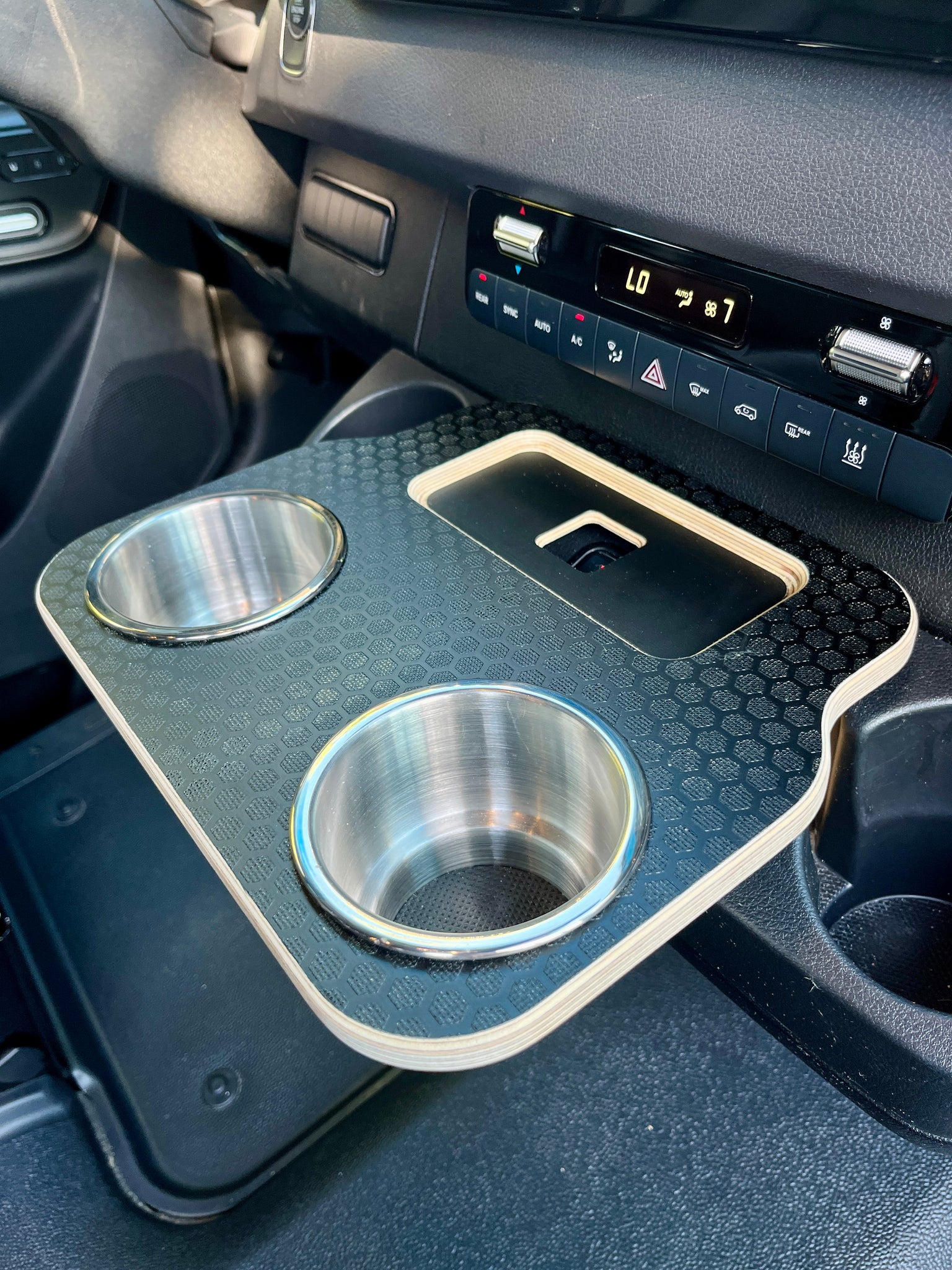 Mercedes Sprinter VS30 19-Current Black Hex Cup Holder Snack Tray ...