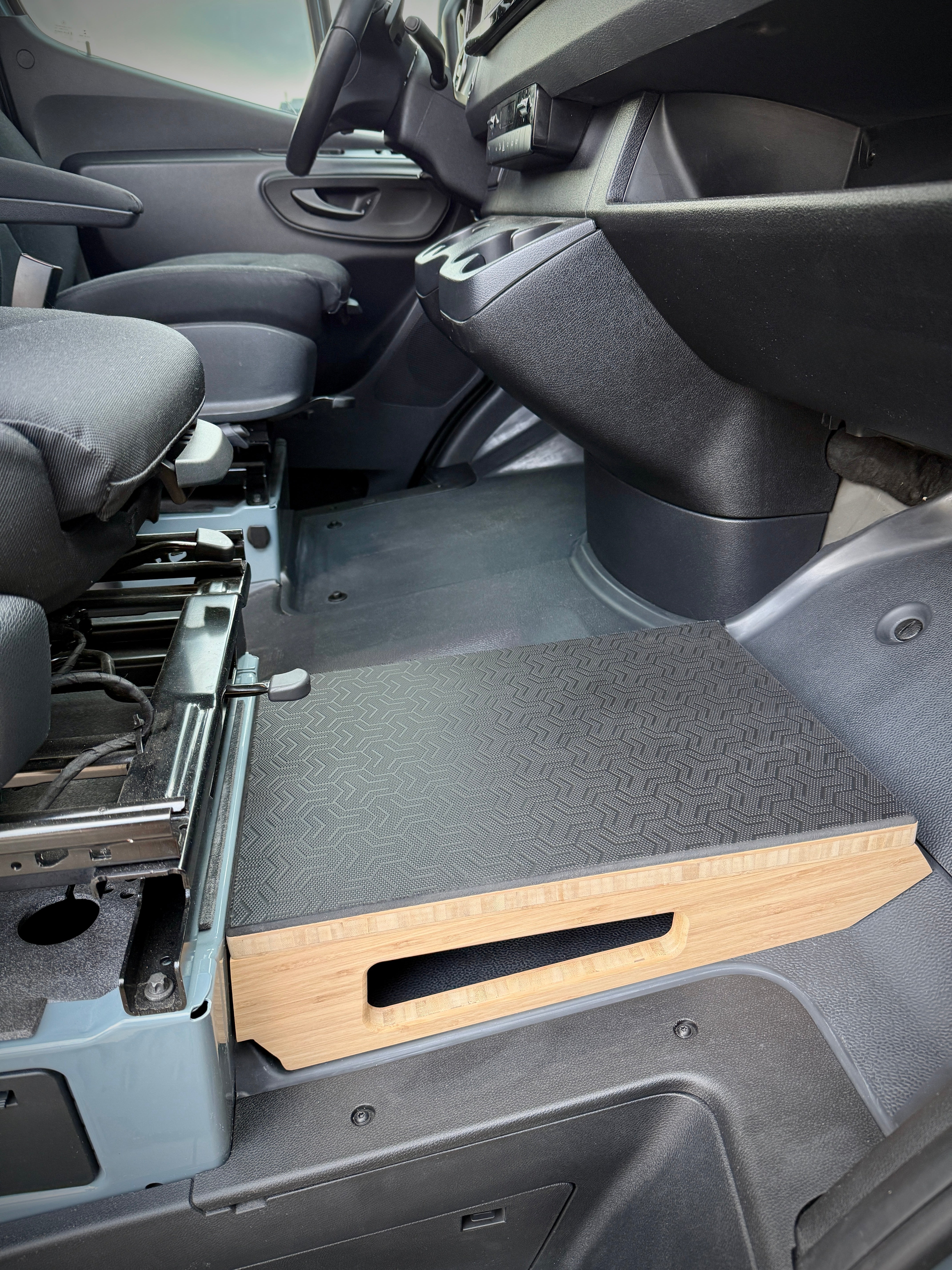 Mercedes-Benz Sprinter Bamboo Passenger Foot Platform Camper Van Stool