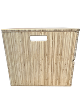 Load image into Gallery viewer, Laveo Dry Flush Portable Waterless Toilet Bamboo Lift top Cabinet Flat Pack Kit
