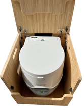 Load image into Gallery viewer, Porta Potti 565E/365 Curve Bamboo Toilet Lift top Cabinet Flat Pack Kit

