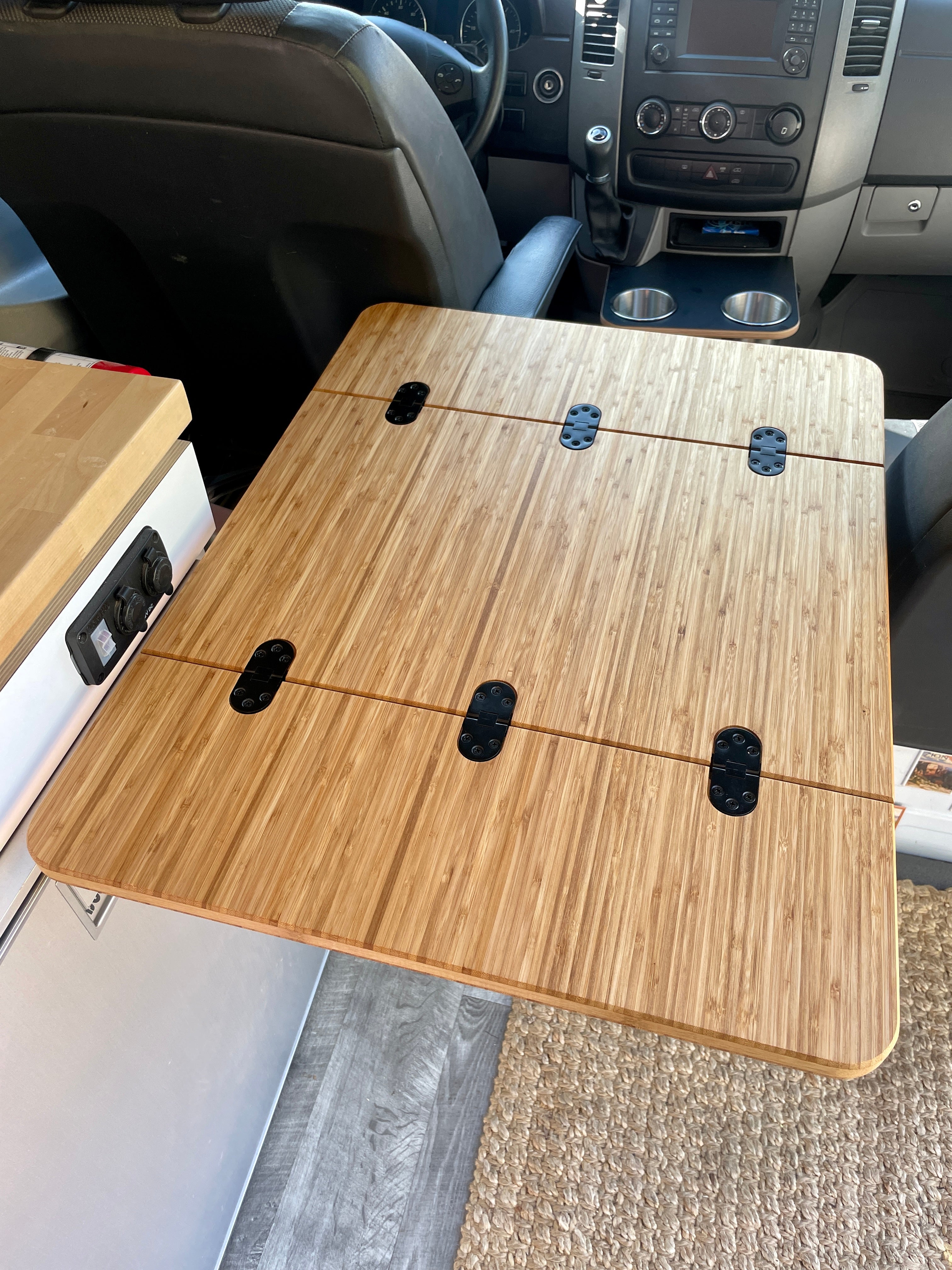 3 image alt text for Bamboo Lagun Table For Camper Vans Regular price $149.00 Table size and thickness