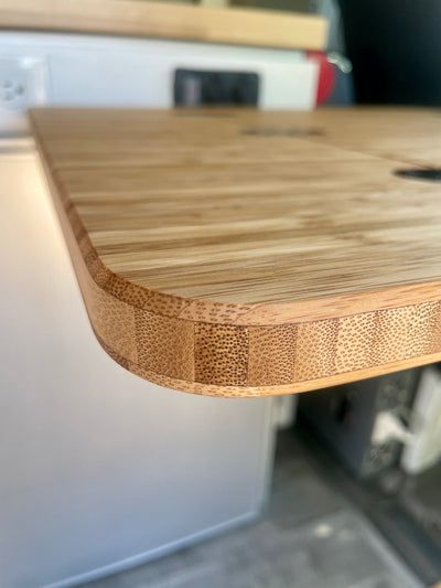 Folding Bamboo Lagun Table 3/4" Thick For Camper Vans and RVs